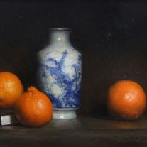 Oranges with a Chinese Vase